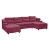 Sofá Seccional Innovamuebles Le Mans Doble Chaise 4 Cuerpos Burdeo
