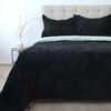 Cubrecama Doral 2 Plazas Jacquard Liso Negro