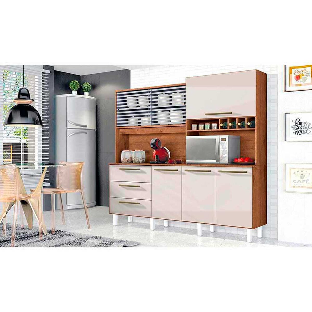 Mueble de Cocina Casanova Mega 3 Cajones 6 Puertas