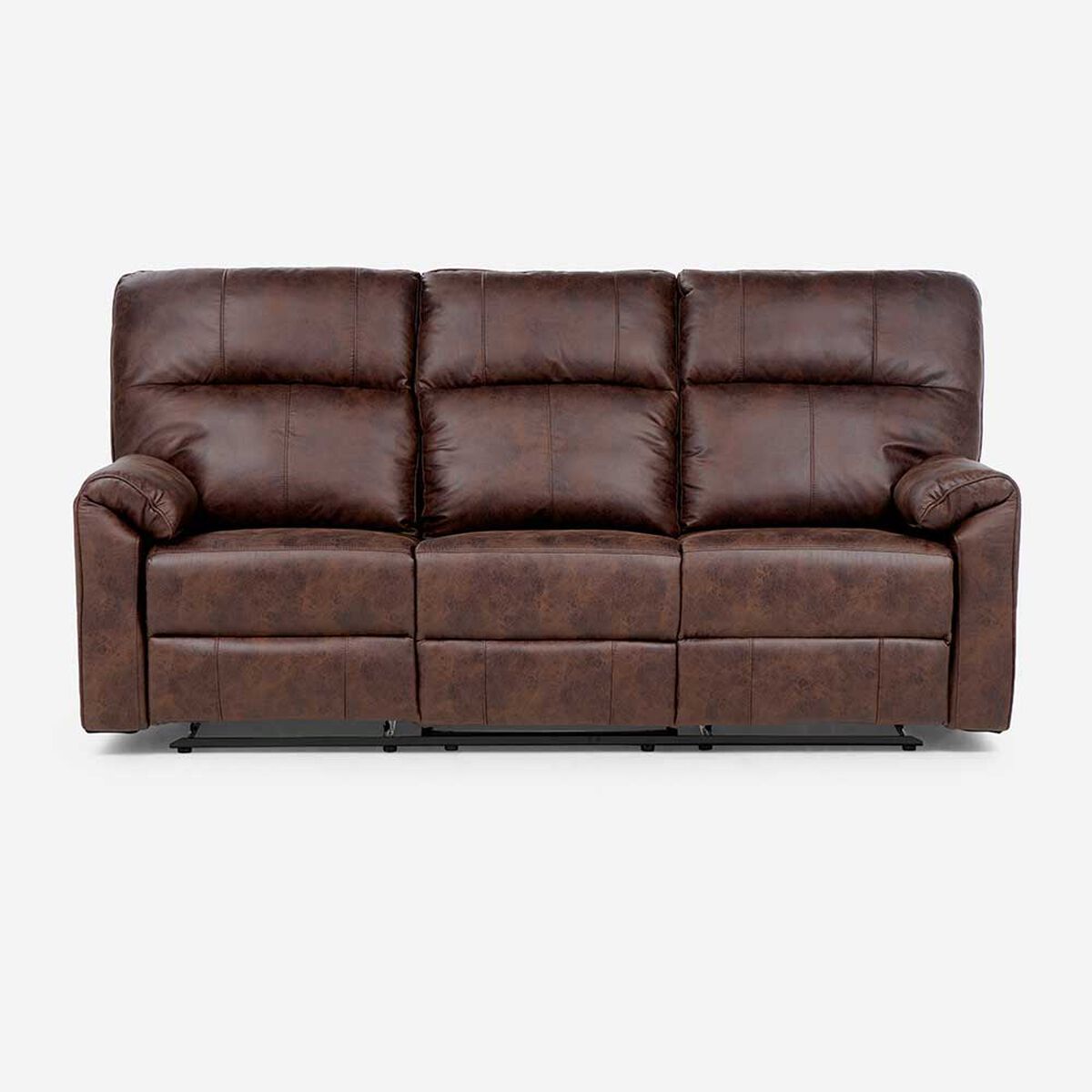 Sof&aacute; Reclinable Rosen Tolosa 3 Cuerpos Marr&oacute;n