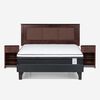 Cama Europea Rosen 2 Plazas New Style 6 + Respaldo+ 2 Veladores Rachel