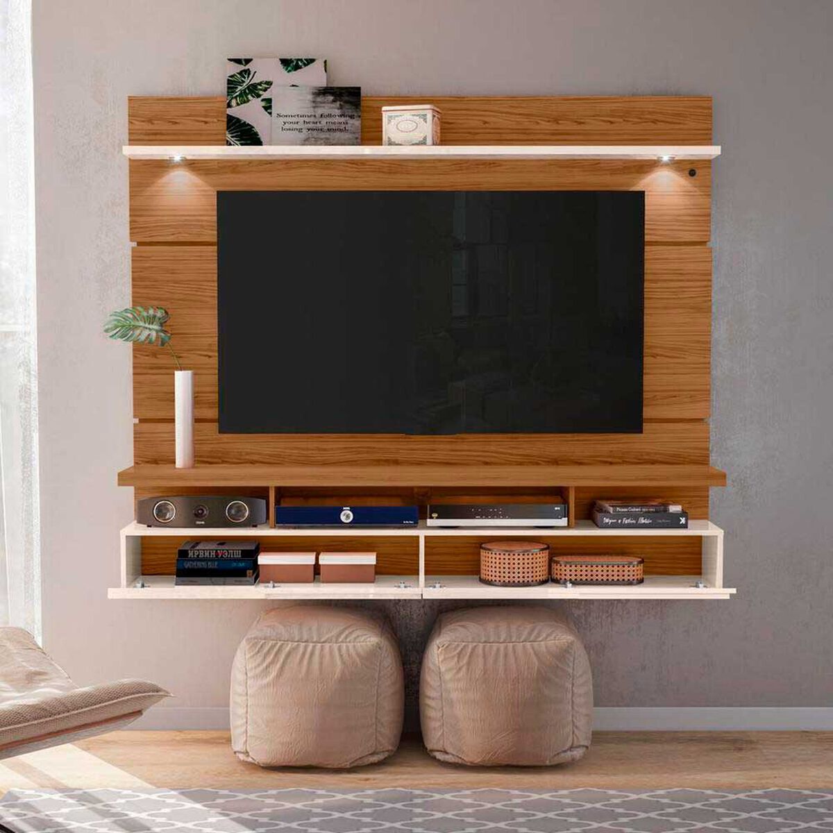 Panel TV Altavision Lana Caf&eacute; Claro