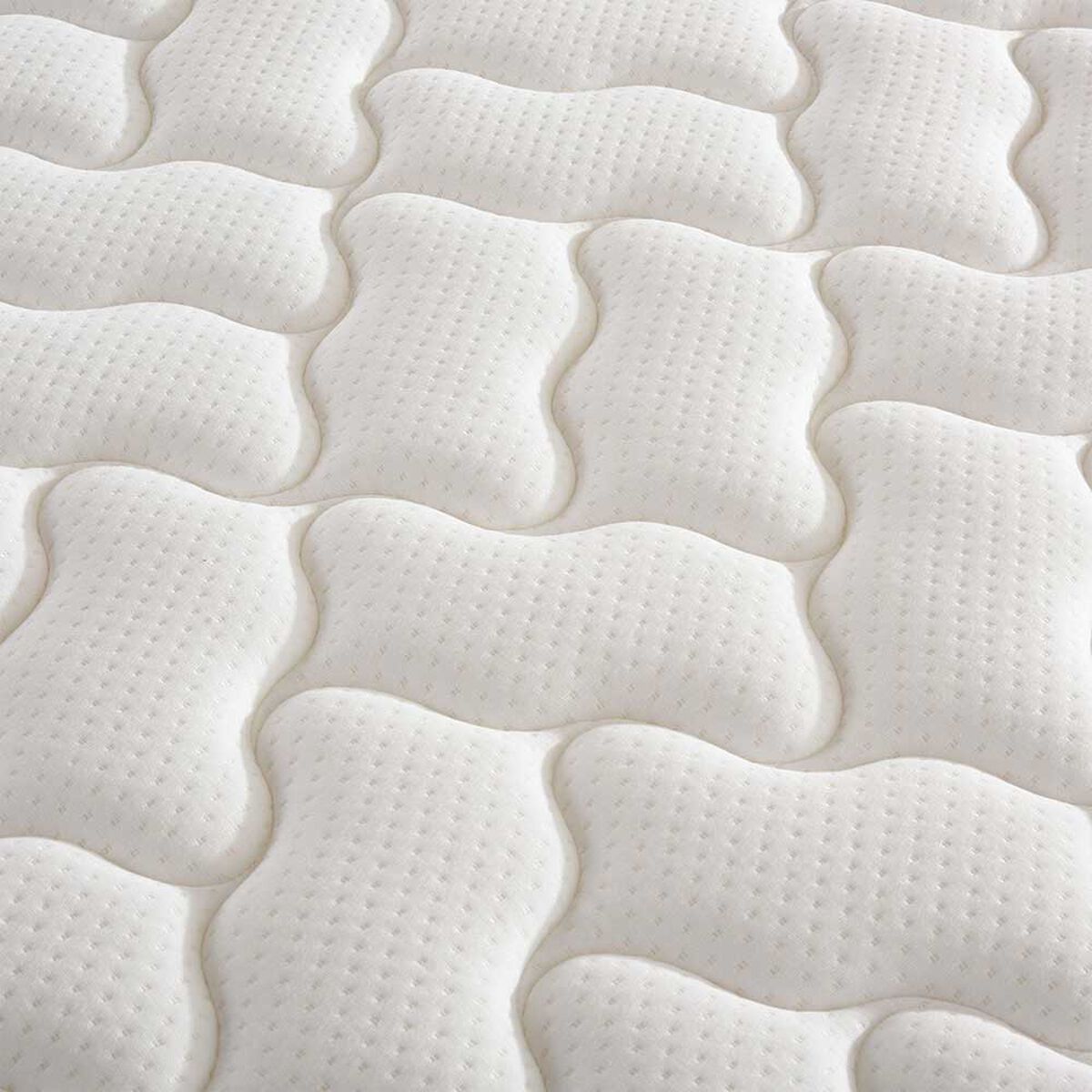 Cama Europea CIC Base Dividida King Anatomic + Respaldo + 2 Veladores Legno