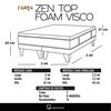 Cama Europea Latam Home Base Dividida Súper King Zen Top Foam Visco Velvet Chocolate