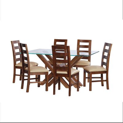 Imagen 1 del producto Juego de Comedor Latam Home Merida 6 Sillas Beige