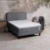 Cama Europea Celta Base Dividida 2 Plazas Carbono + Respaldo Acolchado