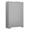 Clóset Casanova Luna 4 Puertas 2 Cajones Gris/Azul