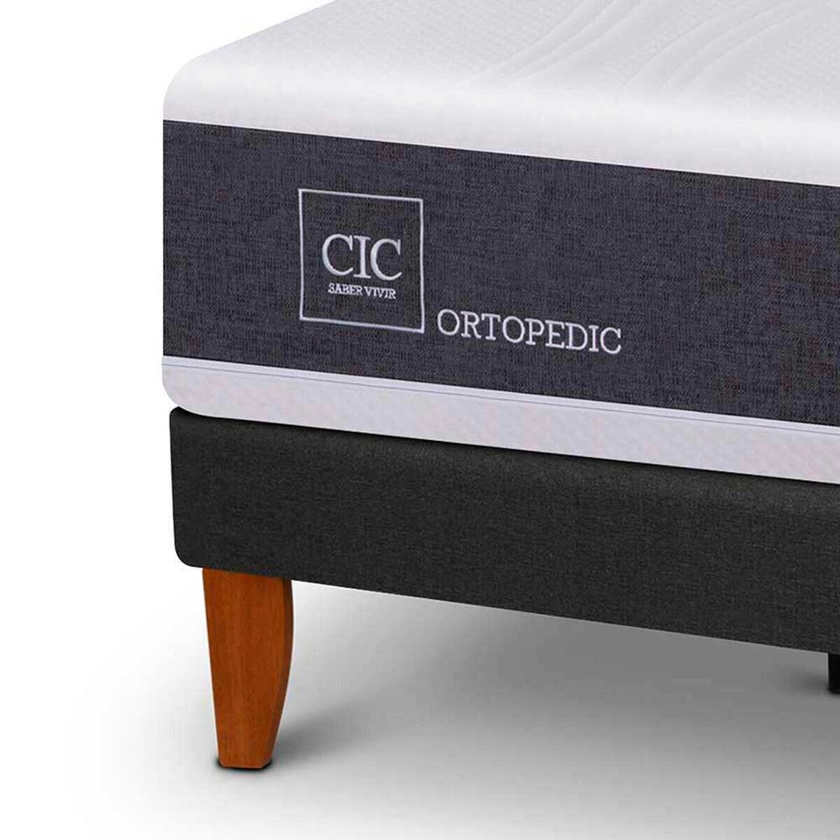 Cama Europea CIC 1,5 Plazas New Ortopedic + Almohada Viscoel&aacute;stica