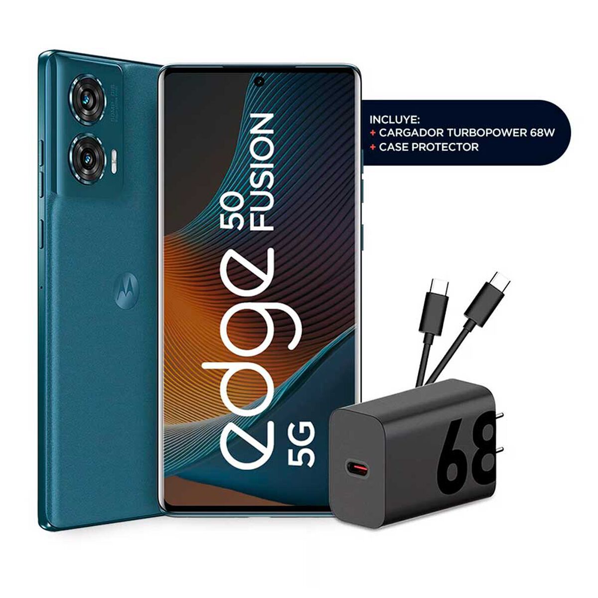 Celular Motorola Edge 50 Fusion 256GB 6,7" Verde Azulado Liberado