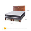 Cama Europea CIC Base Dividida King New Ortopedic + Respaldo Milán
