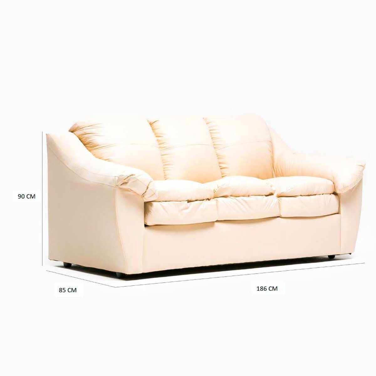 Sof&aacute; Cabsur Galicia 3 Cuerpos PU Beige
