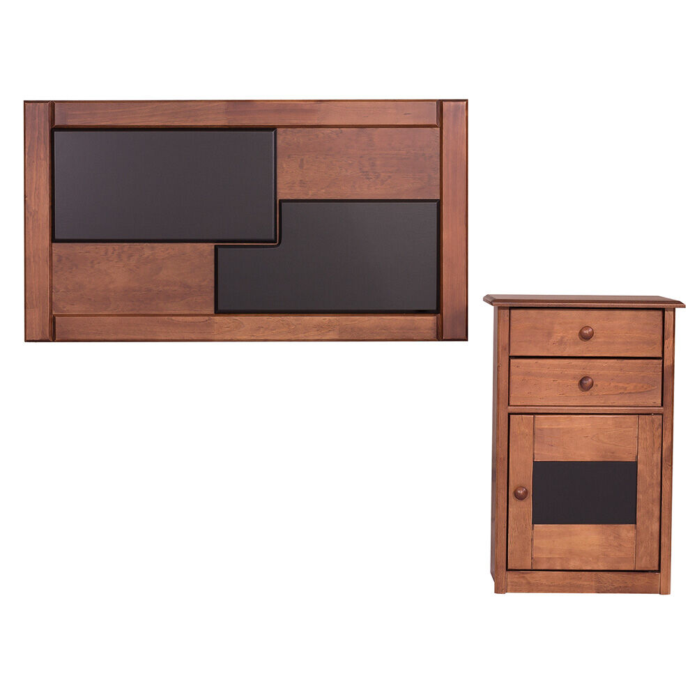 Set Maderas Flex Single Respaldo + Velador Colonia