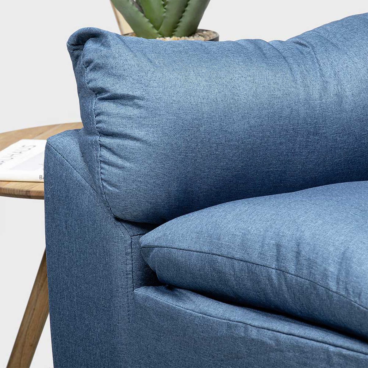 Juego de Living Almore Belén Sofá 2 Cuerpos + Dos Sillones 1 Cuerpo Azul