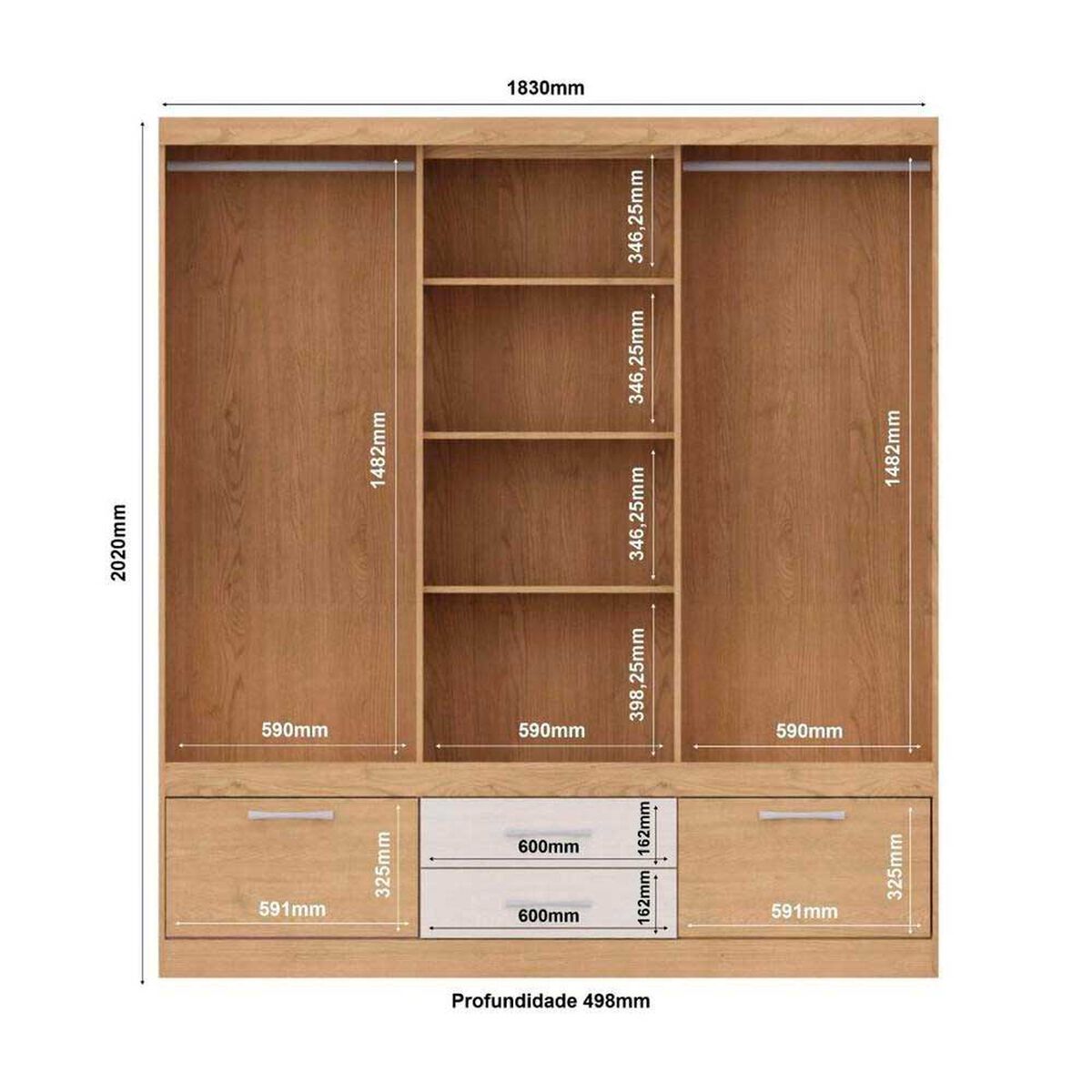 Cl&oacute;set Yardas S453 4 Puertas 4 Cajones
