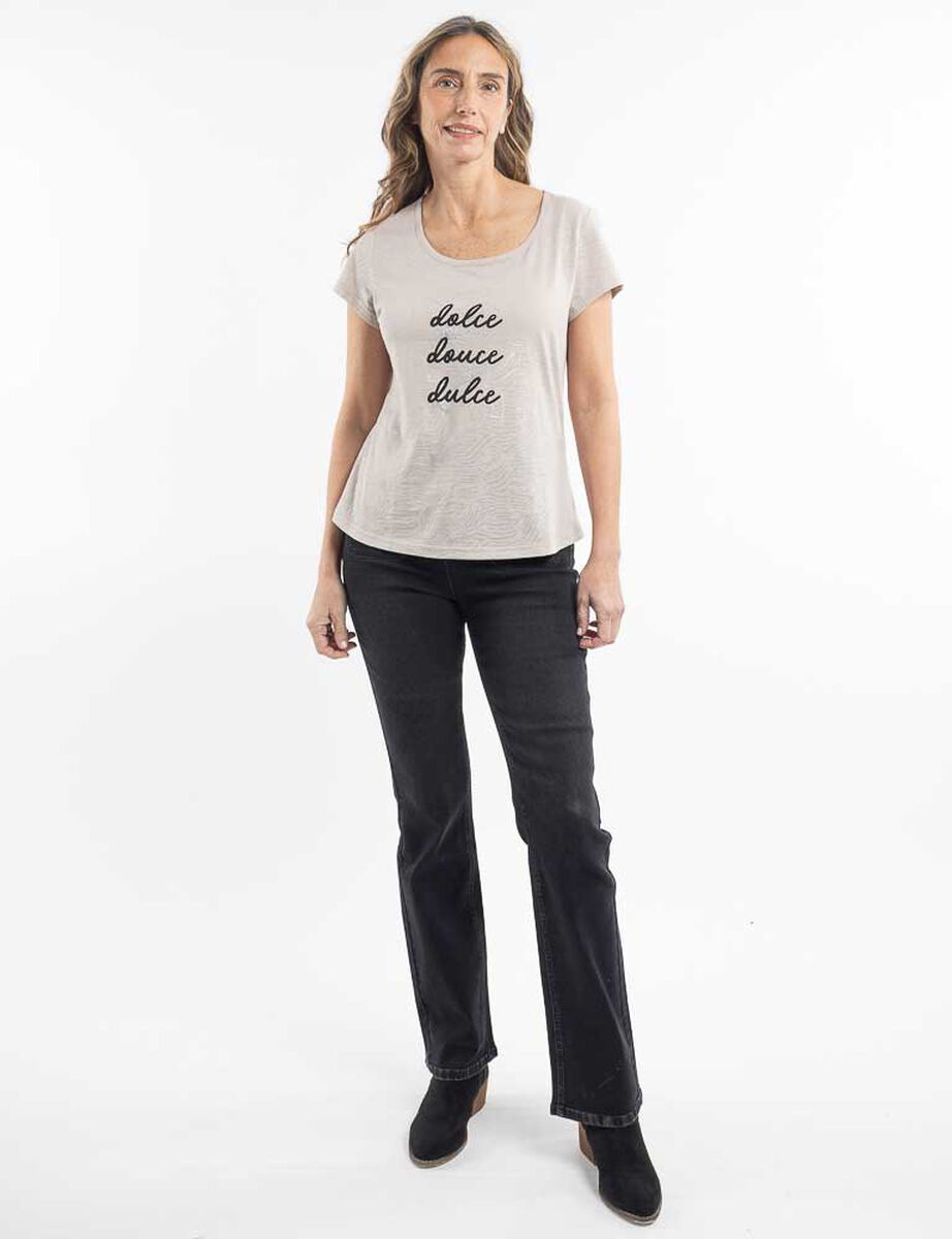Polera Con Estampado Manga Corta Mujer Portman Club