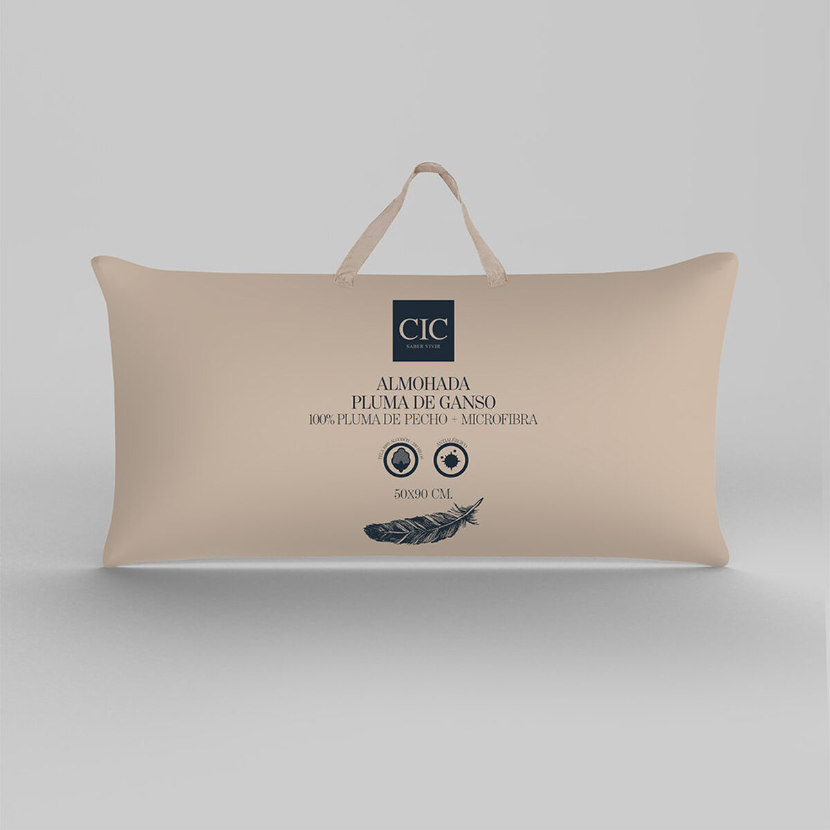 Almohada CIC 100% Pluma de Ganso King + Microfibra  50 x 90 cm