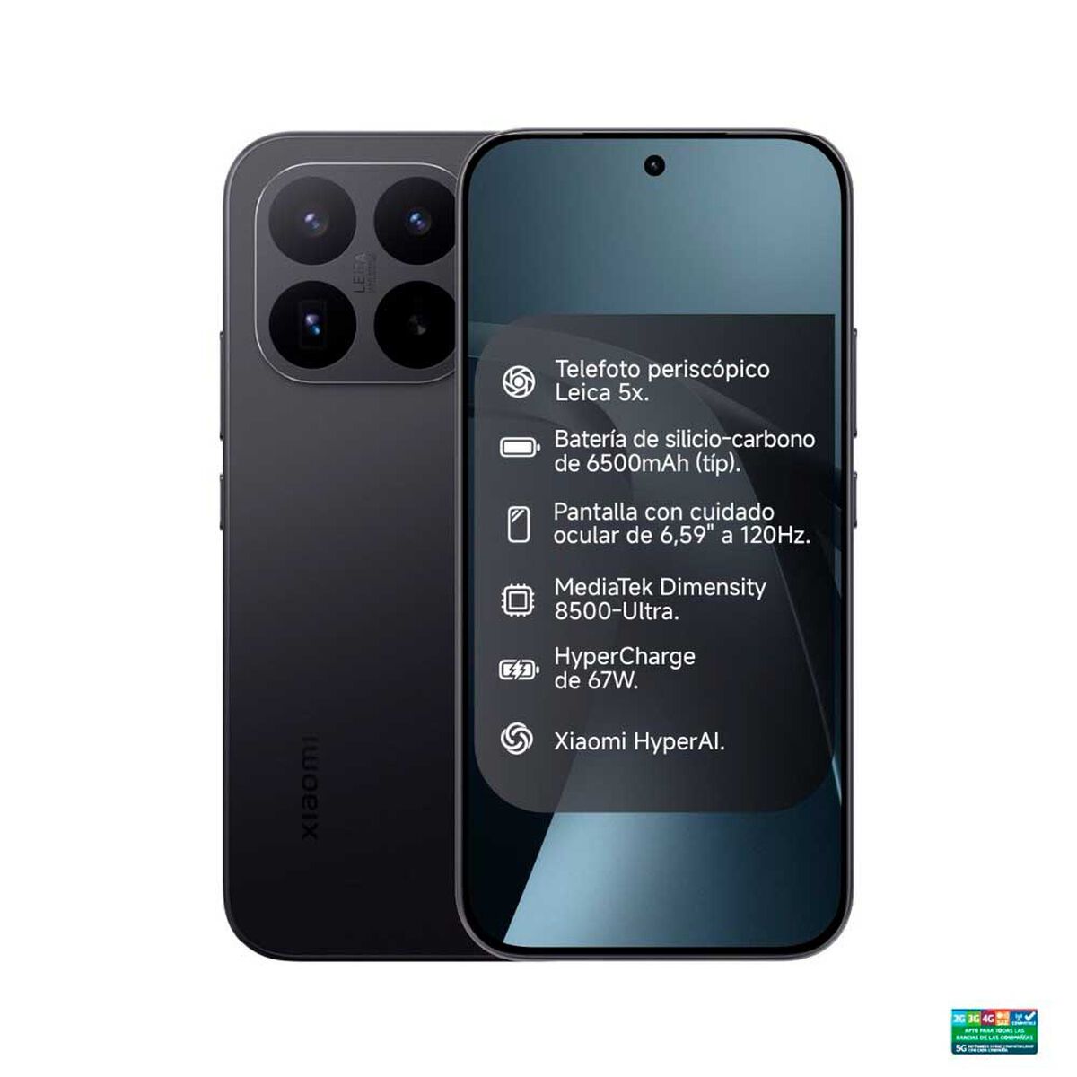 Celular Xiaomi 17T 5G 256 GB 6,59" Negro