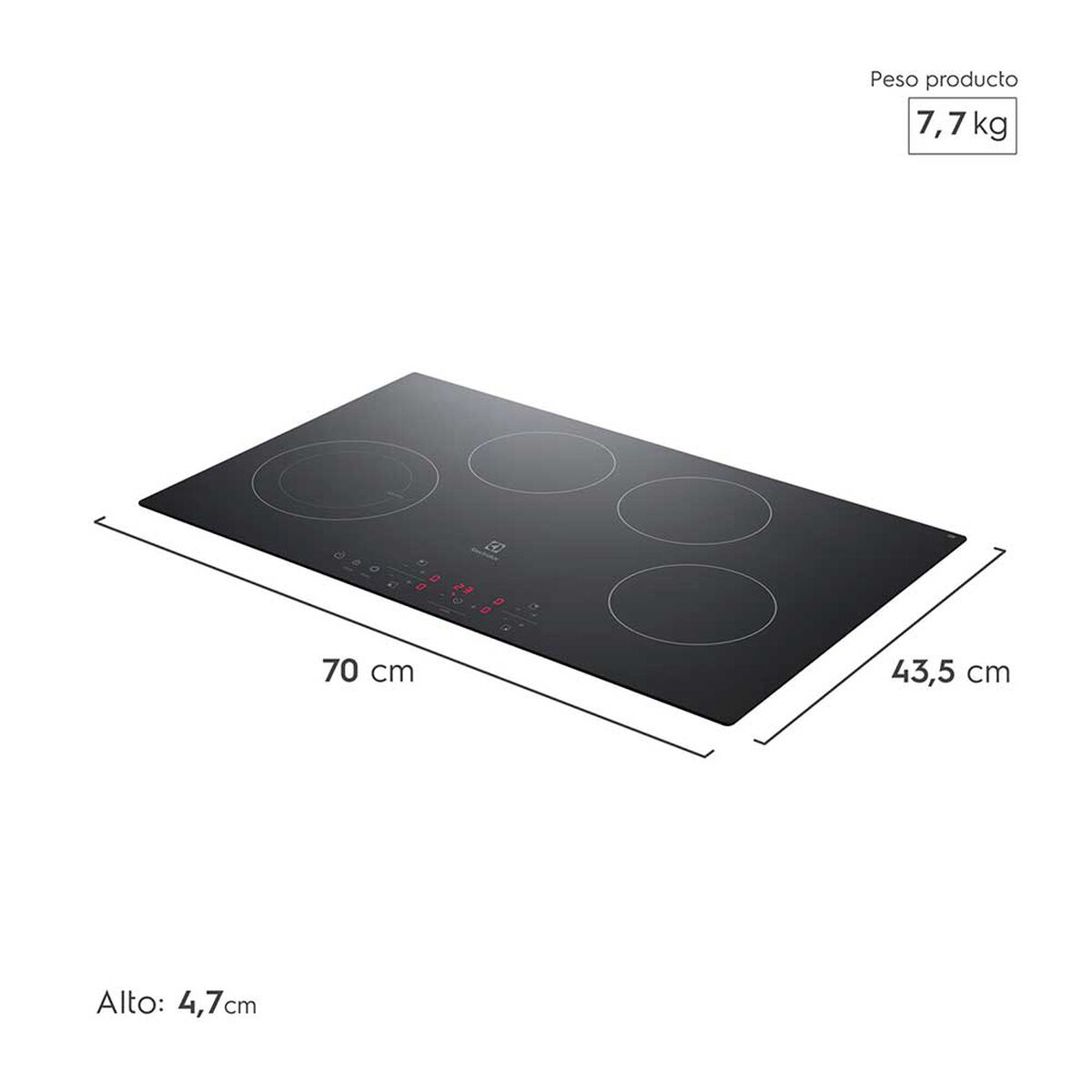 Encimera Eléctrica Electrolux VE7DT 4 Quemadores