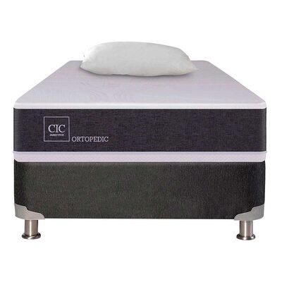 Box Spring CIC 1 Plaza New Ortopedic + Almohada