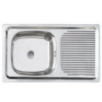 Lavaplatos Izquierdo Splendid Empotrable Con Rebalse 800X435 cm