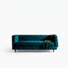 Sof&aacute; Tela Velvet Latam Home Brescia 3 Cuerpos