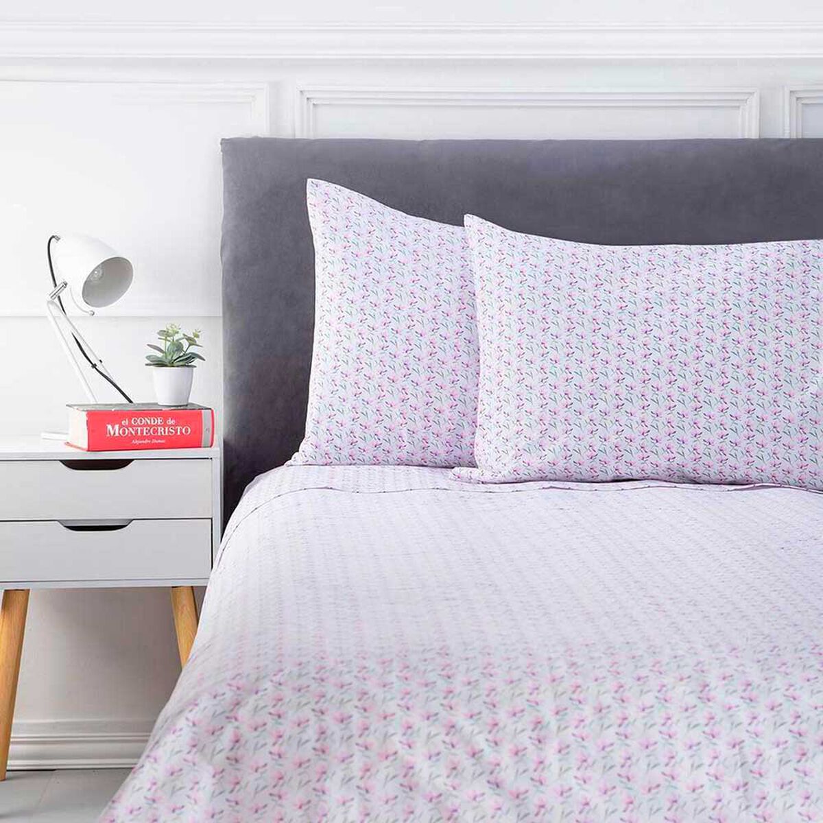 Juego de S&aacute;banas Estampado Casanova 144 Hilos King Liv