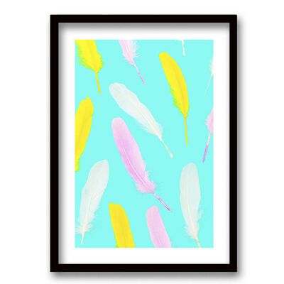 Imagen 1 del producto Cuadro Decorativo Retela Plumas On 70 x 50 cm