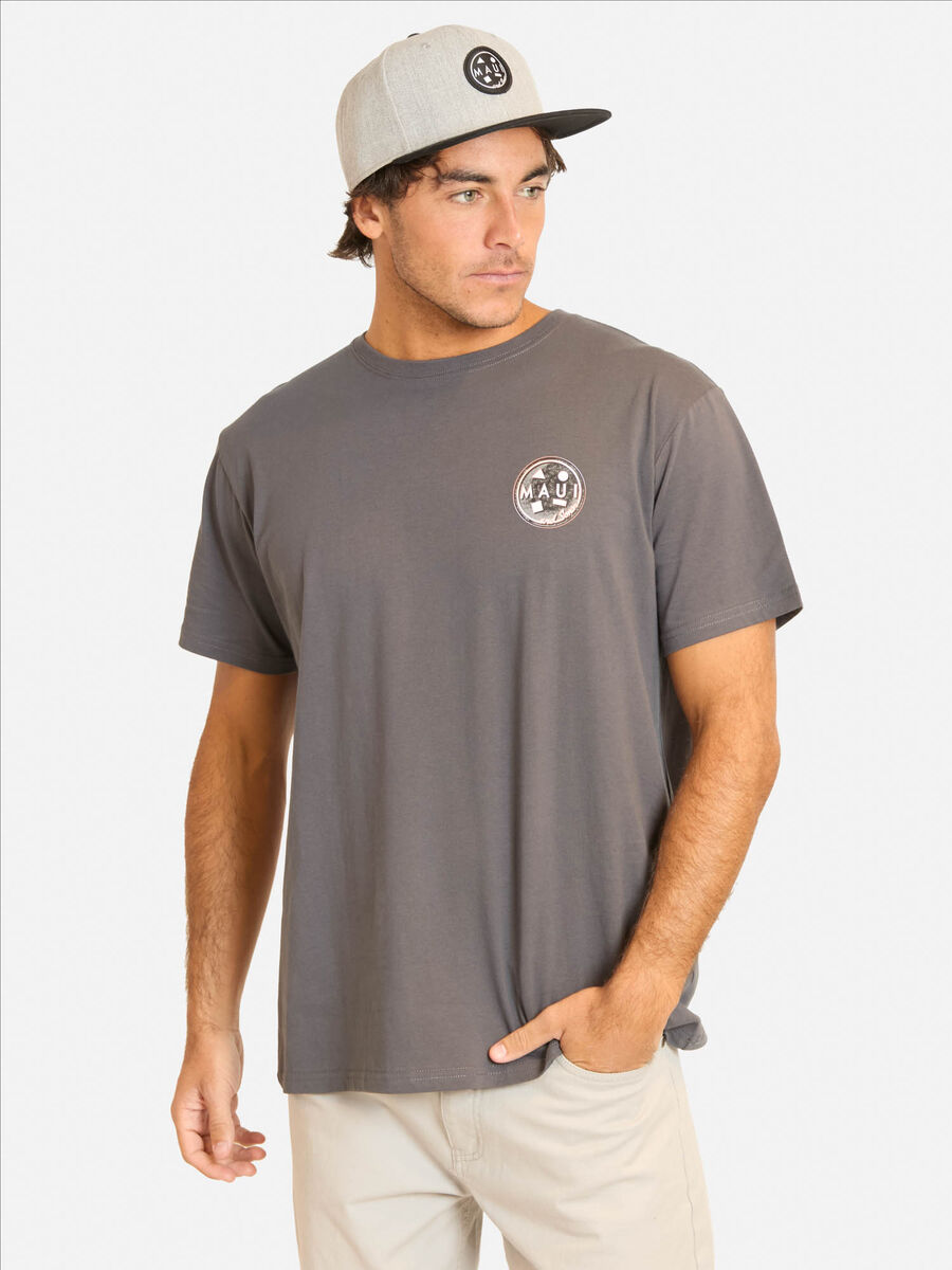 Polera Con Estampado Manga Corta Hombre Maui And Sons