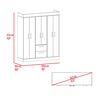 Closet Tuhome 150 VM 6 Puertas 2 Cajones Cartagena Wengue