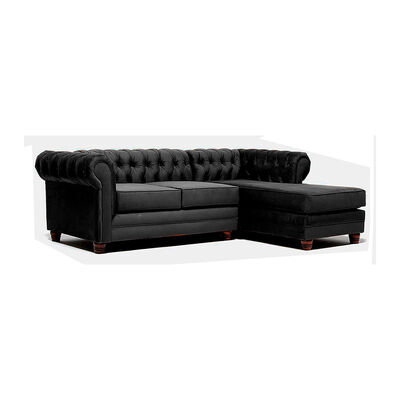Imagen 1 del producto Sofá Seccional Barra Design Chesterfield Derecho 3 Cuerpos Negro