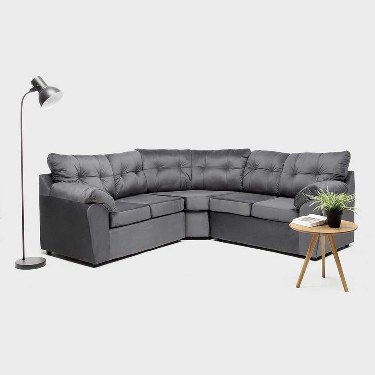 Almore Sofá Seccional Belen 3 cuerpos Gris 210x90CM