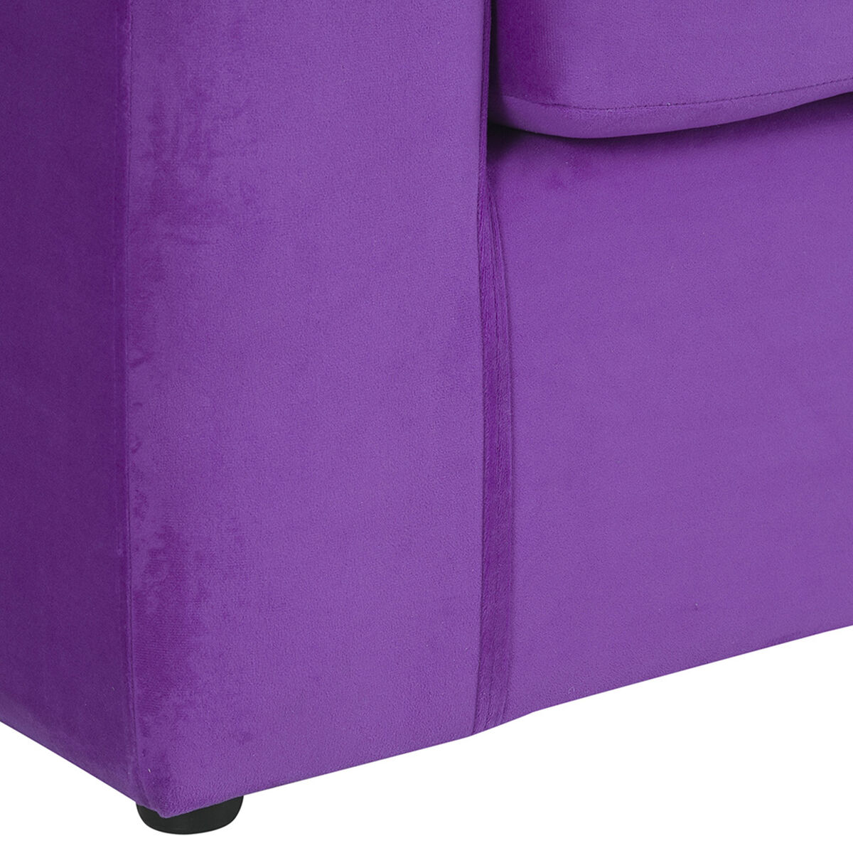 Sofá Felpa Bodevir Kendy 3 Cuerpos Morado