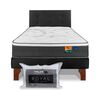 Cama Europea Flex 1,5 Plazas Mallorca + Respaldo + Almohada Royal