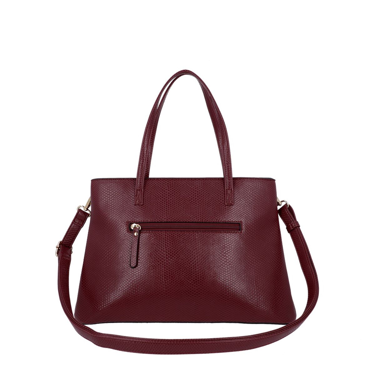 Cartera Tote Secret Zagreb SC7 Mediana Burdeo