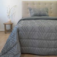 Plumón Doral 1.5 Plazas Touch Nebula Liso Gris