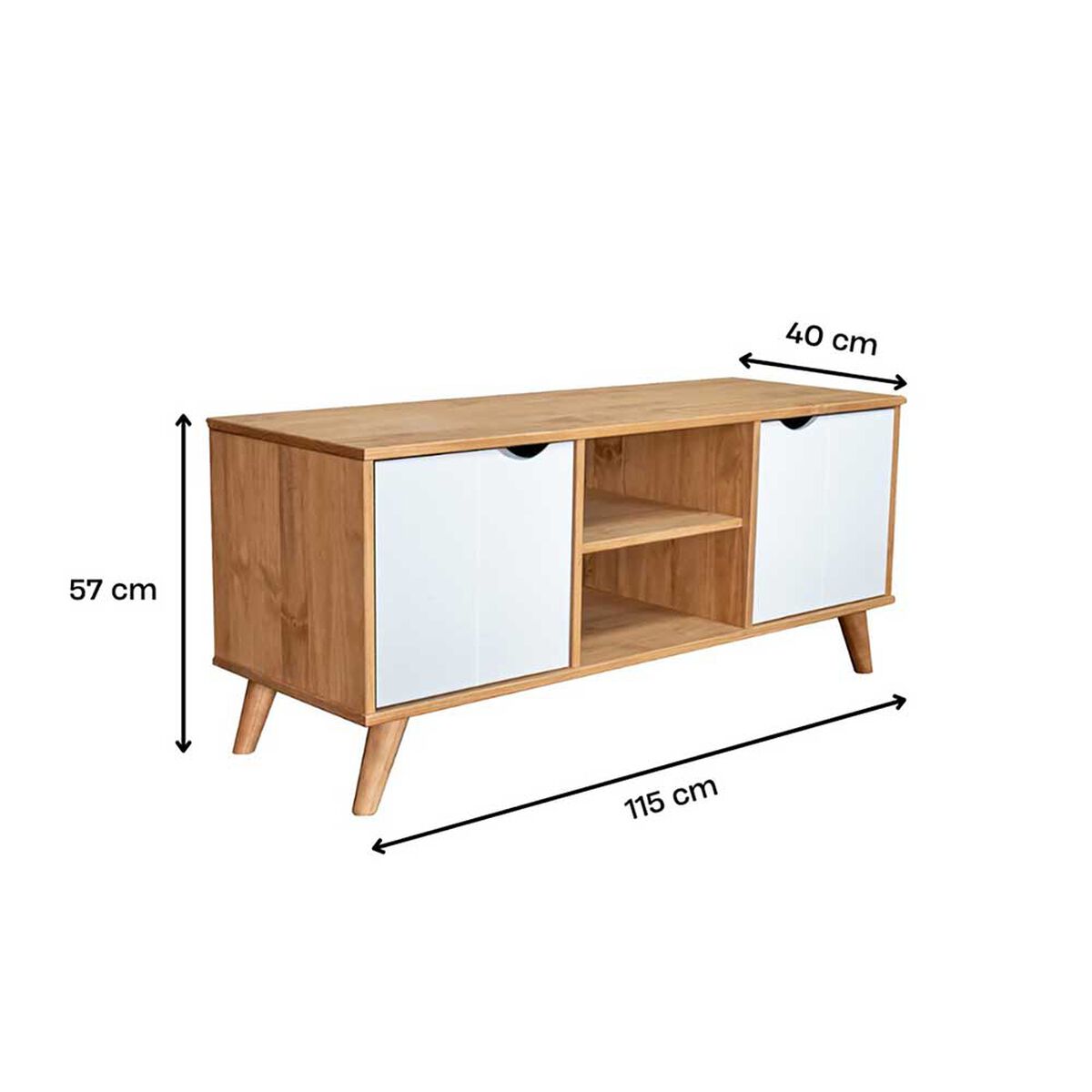 Rack TV Vekkahome Grecia Hasta 43" Café