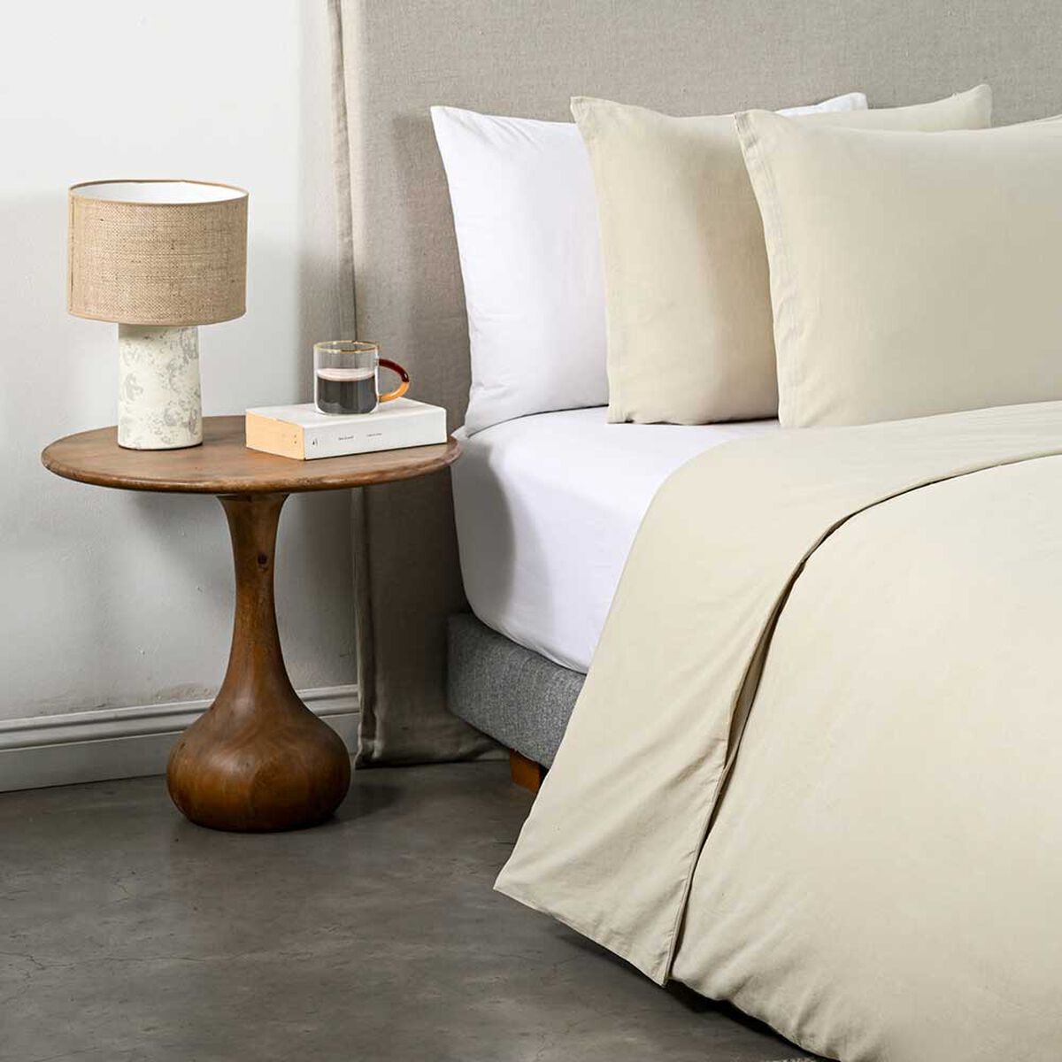 Funda de Plum&oacute;n Cannon 2 Plazas Liso Crudo