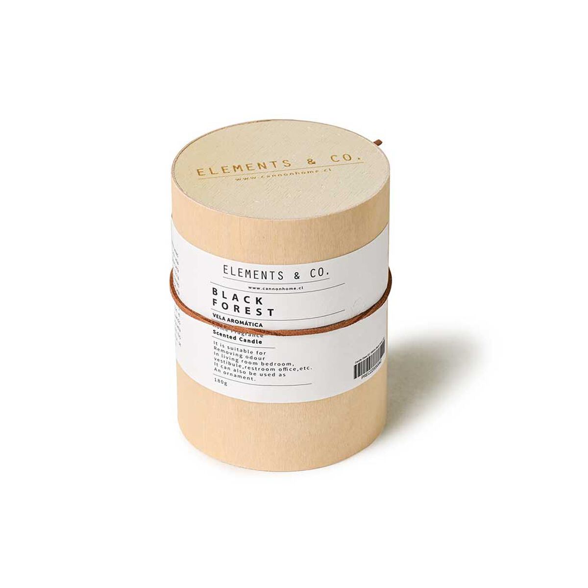 Vela Aromática Elements & Co Candle Glass Black Forest