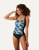 Traje de Baño Drapeado Flores