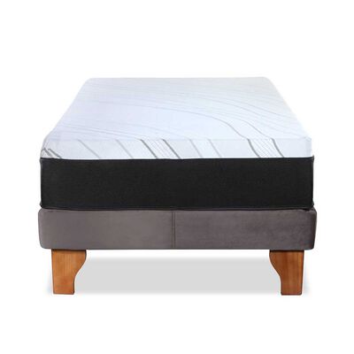 Imagen 2 del producto Cama Europea Latam Home 1,5 Plazas Zen Top Foam Visco Velvet Gris