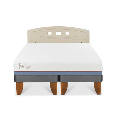 Imagen 1 del producto Cama Europea CIC Base Dividida 2 Plazas Excellence Plus + Respaldo Gales Alpino