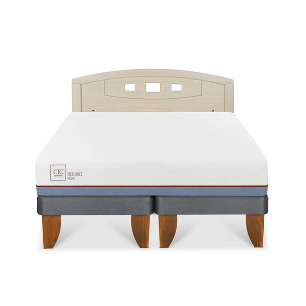 Cama Europea CIC Base Dividida 2 Plazas Excellence Plus + Respaldo Gales Alpino