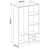 Clóset Vekkahome Pequim 4 Puertas 2 Cajones Blanco