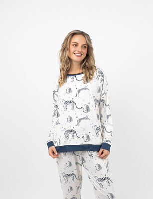 Imagen 1 del producto Pijama Print Mujer Zibel Azul, Rosa