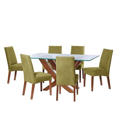 Juego de Comedor Latam Home Alicante 6 Sillas Pistacho