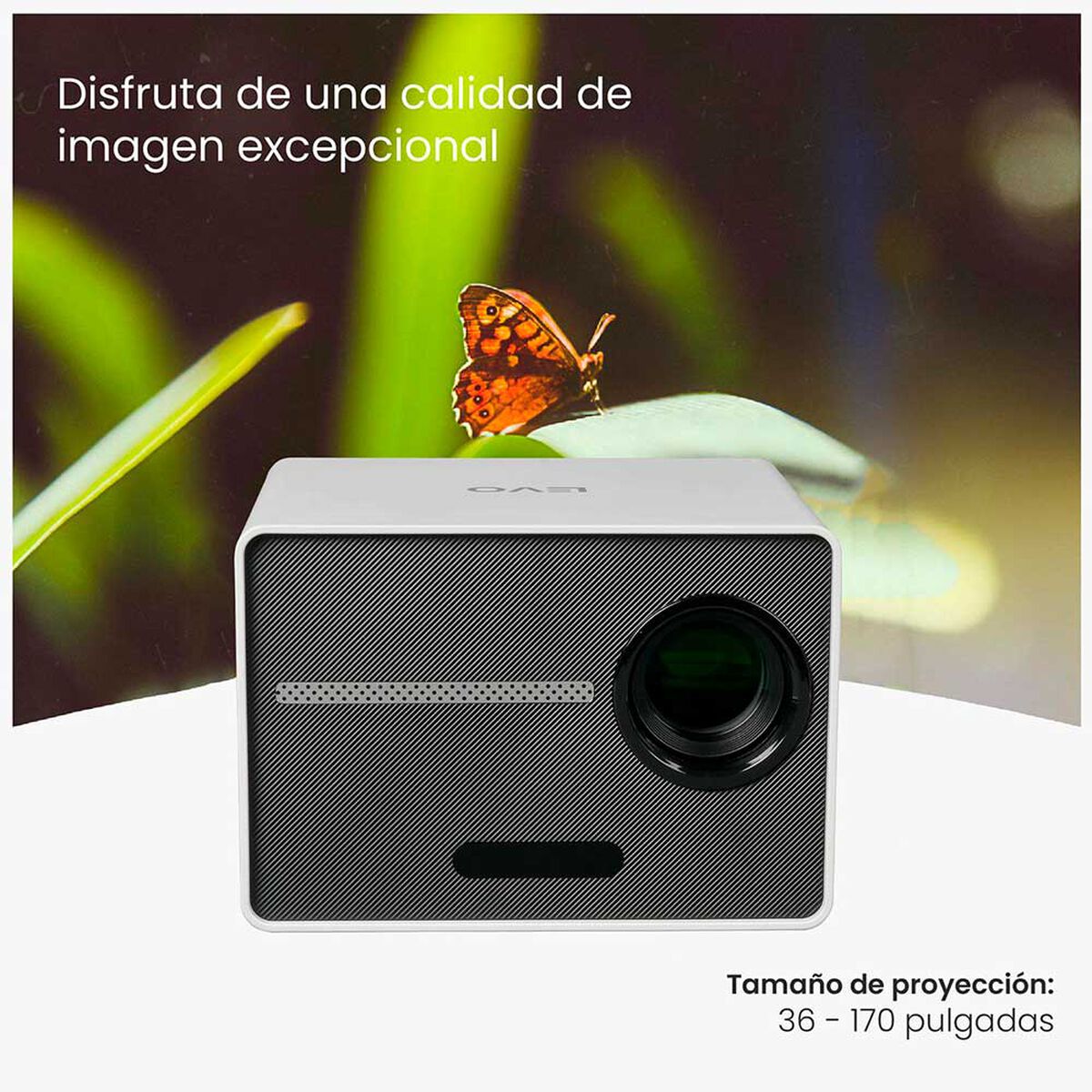 Proyector Portatil Halo 9000lm + Tel&oacute;n Electrico 60" LEVO