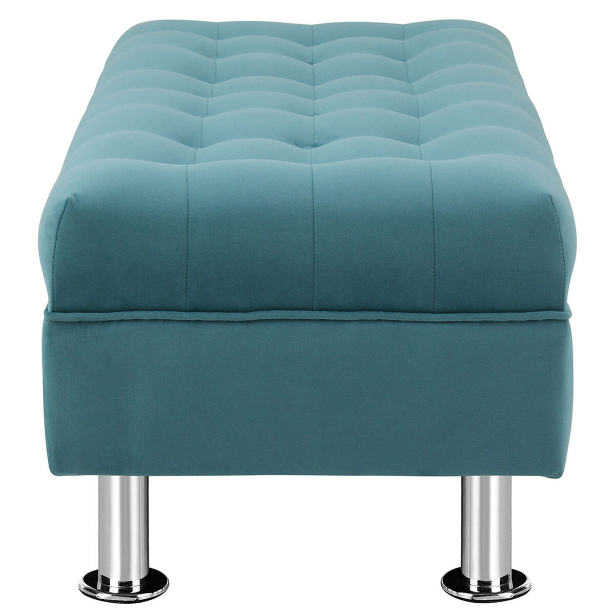 Banqueta Felpa Bodevir Lisboa 2 Cuerpos Turquesa