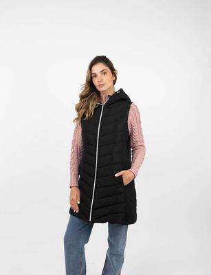 Imagen 1 del producto Parka Larga Sin Mangas Mujer Zibel Negro, Oliva, Rosado