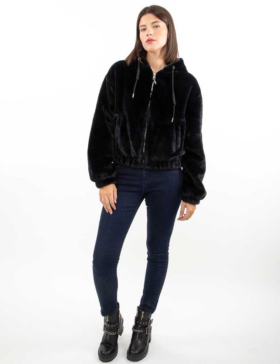 Chaqueta Crop Terciopelo Plush Mujer Fiorucci