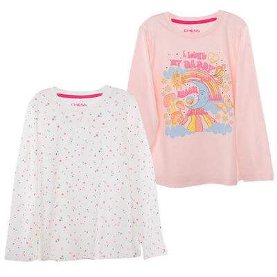 Pack 2 Polera Manga Larga Niña Chess